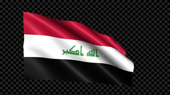 Iraq Flag Blowing In The Wind alt