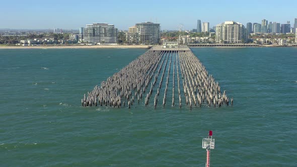 Princes Pier in Port Melbourne Australia Seen From the Air alt
