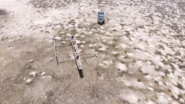 Ocean Low Tide Near the Coast of Zanzibar Island Tanzania alt