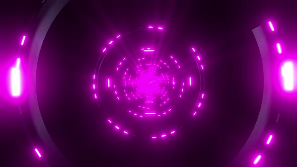 4k  Pink Radial Neon Tunnel
