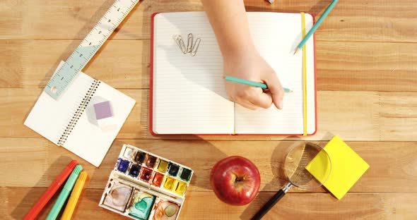 Hand drawing on a diary alt