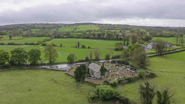 Aerial View Green Ireland Hinterland Landscape alt