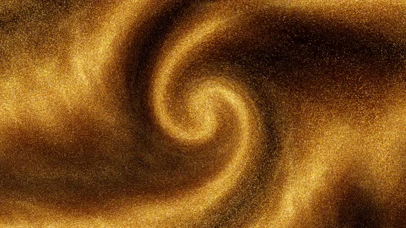 Swirly Golden Energy Particles 4K