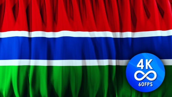 Flag loop GAMBIA |4K| 60fps