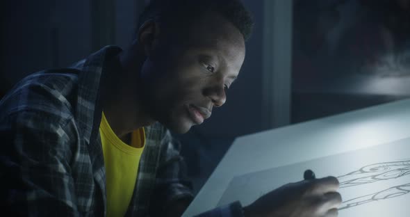 Male Graphic Designer Drawing Concept Art alt