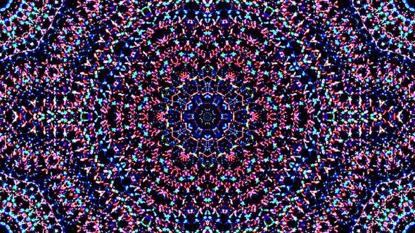 Abstract Kaleidoscope pattern with full colors. Magic mandala. 4k alt
