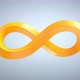 Infinity orange sign on grey background - VideoHive Item for Sale