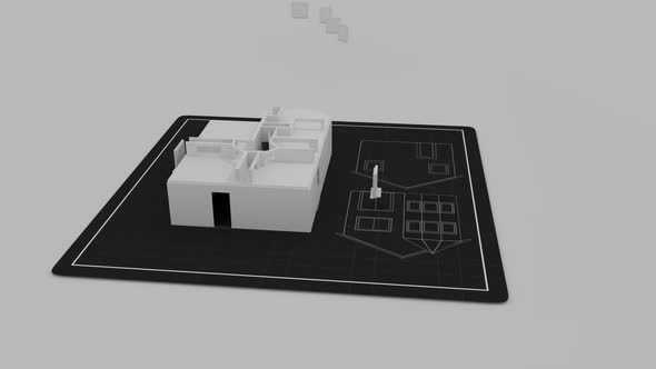 Draft of Home Plan Layout Developing into House alt