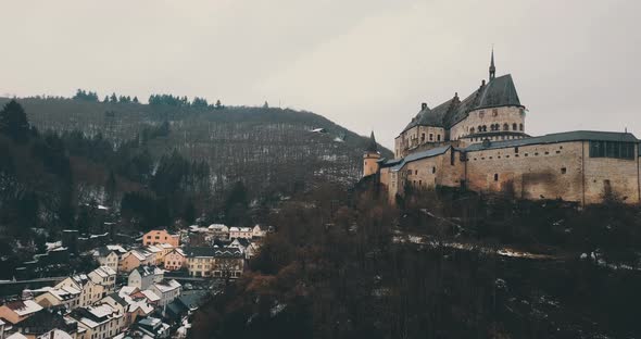 Panorama Of Vianden In Luxembourg alt