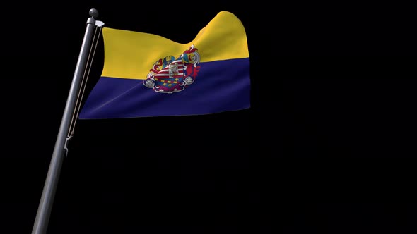 Flag Of Košice City (Slovakia)  With Alpha Channel 4K alt