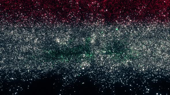 Iraq Flag With Abstract Particles