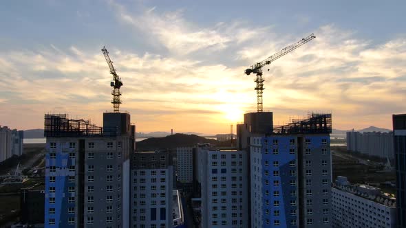 Korea Incheon Cheongna International City Apartment Construction Site
