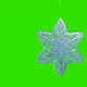 Ornament in the Form of a Snowflake on a Green Background - VideoHive Item for Sale