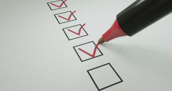 Pen ticking boxes survey vote exam loop
