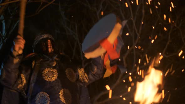 The Shaman Beats the Drum and Sings a Song. alt