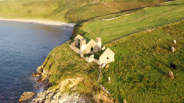 The Remains of the 1790 to 1805 Kelp Factory Teach Dearg or the Red House at Crohy Head Near Maghery alt
