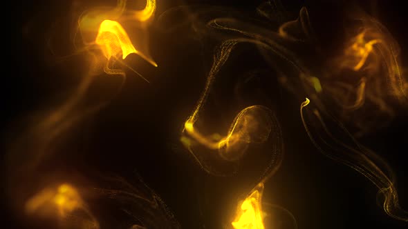 Chill Golden Particles Background Loop 4K