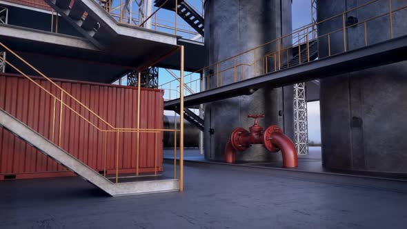 A big drill rig on the oil field. A rig is used in the petrochemical industry. alt