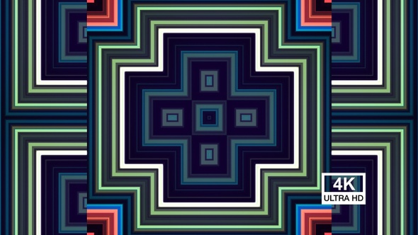 Geometric Tribal Neon Pattern 4K alt