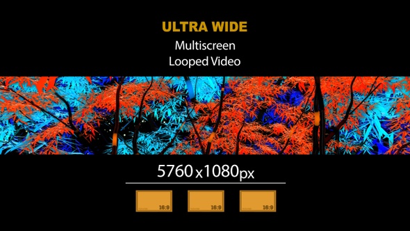 UltraWide HD Abstract Tree Rotating 02