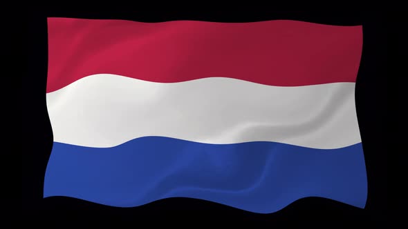 Netherlands Flag Wavy National Flag Animation