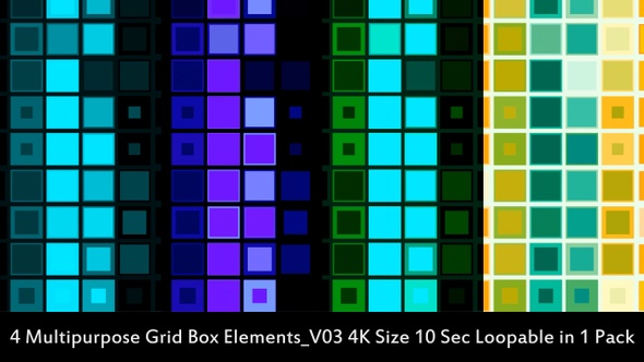 Multipurpose Grid Box Elements Pack V03