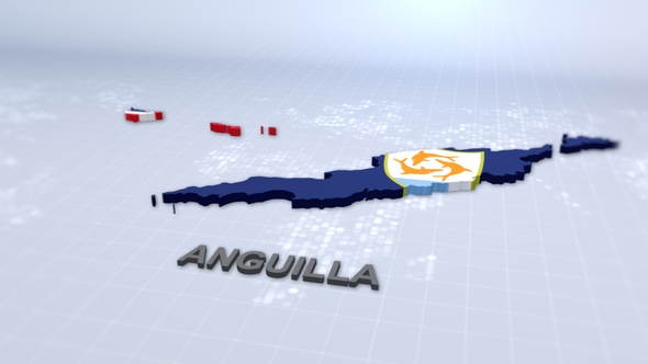Anguilla Map With Flag alt