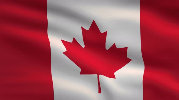 Canada Windy Flag Background 4K alt