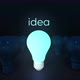 4K Light Bulb on dark Background idea concept - VideoHive Item for Sale