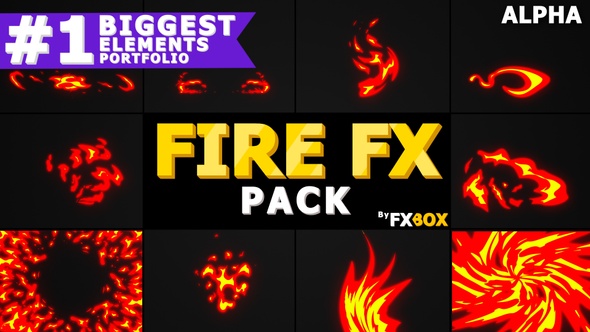 Dynamic Fire Elements | Motion Graphics Pack