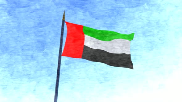 UAE Flag Stop Motion