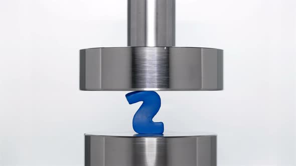 The Appearance of the Number Two When Lifting the Rod From a Hydraulic Press alt