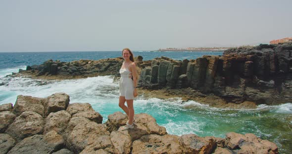 Natural Water Ocean Pool Near to Town Castillo Caleta De Fuste Fuerteventura Canary Islands alt
