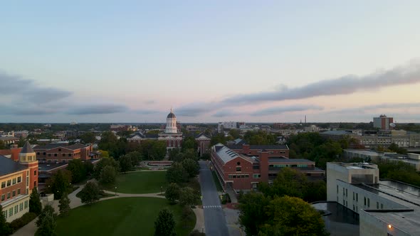Mizzou - University of Missouri Campus Buildings in St. Louis, Missouri - Aerial Drone View alt