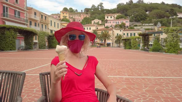 Italian Ice Cream with Surgical Mask alt