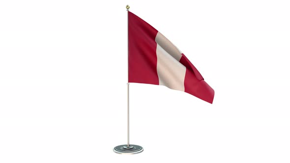 Peru Office Small Flag Pole