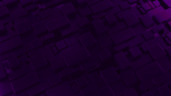 3D Abstract Moving Blocks Purple alt