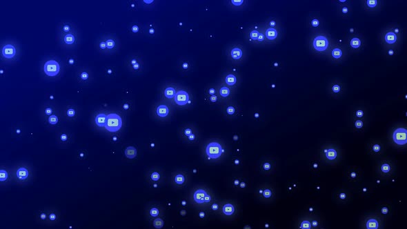 Blue color background youtube particle animation by CSSF360 | VideoHive