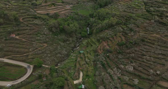 Perfect shoot of Marta's Waterfall in Valle del jerte, Spain alt