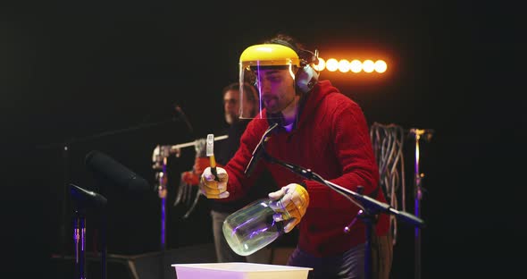 Man Breaking Glass for Film Soundtrack alt