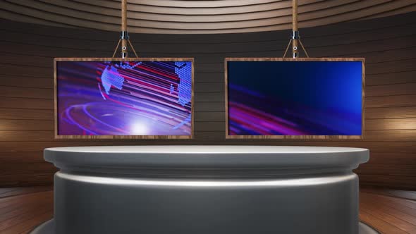 3D Virtual News Studio Background A50019 alt