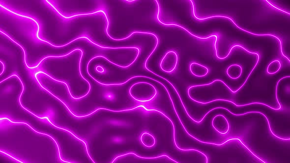 Abstract purple liquid flowing animation. Purple color glowing line ...