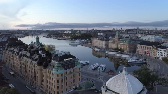 Stockholm Nybroviken Bay Aerial View