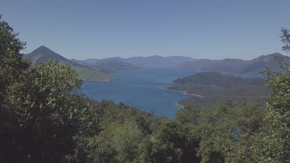 New Zealand remote bay aerial view