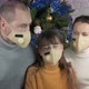 Upset Family in Mask at Christmas - VideoHive Item for Sale