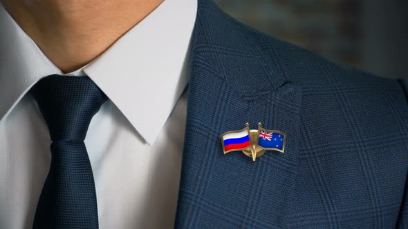 Businessman Friend Flags Pin Russia New Zealand alt