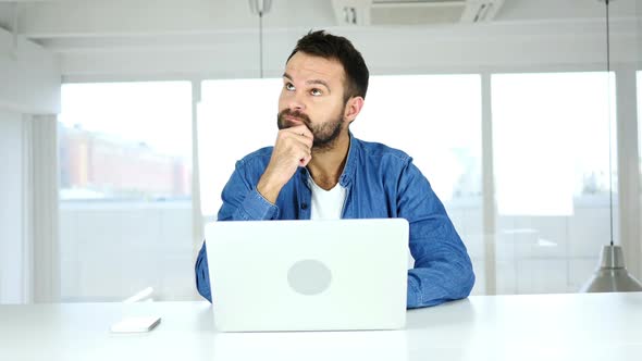 Thinking Pensive Man Working On New Creative Project alt