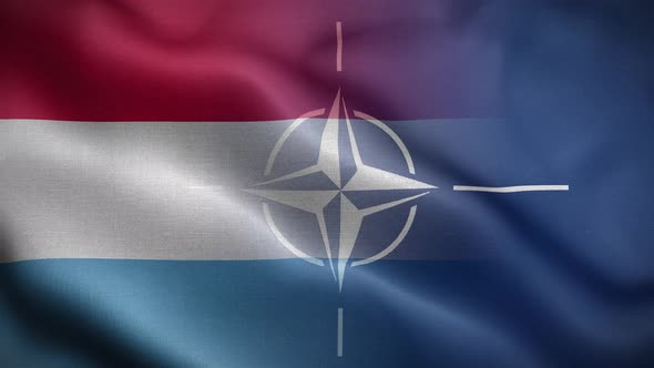 Nato Luxembourg Flag Loop Background 4K