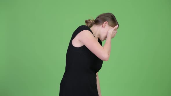 Young Upset Businesswoman Not Wanting To See Something alt