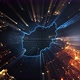 Realistic Earth Night Shining Country Afghanistan - VideoHive Item for Sale